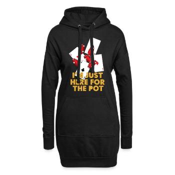 Poker Joueurs Casino Texas Hold Em All Dans Cadeau - Sweat-shirt à capuche long Femme - noir - Devant