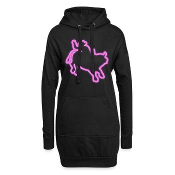 Néon Rodeo Shirt Idées Cadeaux cow-boy - Sweat-shirt à capuche long Femme - noir - Devant