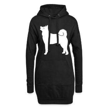 Akita - Hoodie-Kleid - Schwarz - Vorne