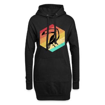 Tukan - Sweat-shirt à capuche long Femme - noir - Devant