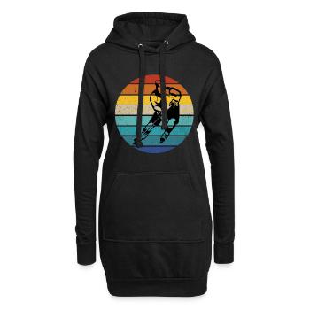 Hockey sur glace - Sweat-shirt à capuche long Femme - noir - Devant