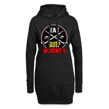Hockey sur glace - Sweat-shirt à capuche long Femme - noir - Devant