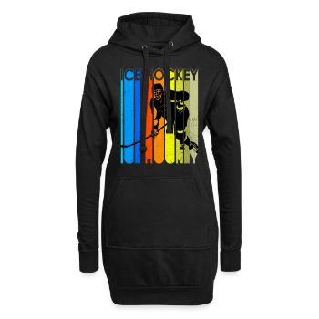 Hockey sur glace - Sweat-shirt à capuche long Femme - noir - Devant