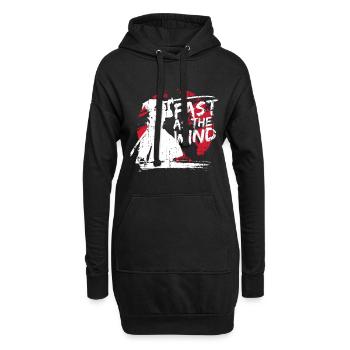 Samouraï Arts martiaux - Sweat-shirt à capuche long Femme - noir - Devant