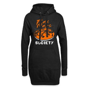 Flat Earth Society Reptiloids Conspiration - Sweat-shirt à capuche long Femme - noir - Devant