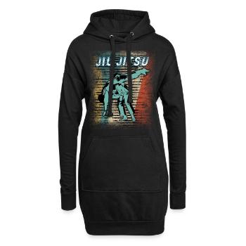 Vintage Jiu Jitsu Kampfsport - Hoodie-Kleid - Schwarz - Vorne