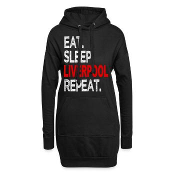 Liverpool Angleterre Grande-Bretagne Ville Pays - Sweat-shirt à capuche long Femme - noir - Devant