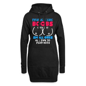 Pêcheur pêcheur pêcheur canne Petri Heil Truite - Sweat-shirt à capuche long Femme - noir - Devant