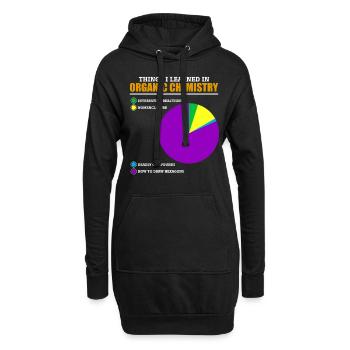 Drôle de chimie organique jeu de mots pour les chimistes - Sweat-shirt à capuche long Femme - noir - Devant