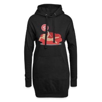 Pas aujourd'hui Sloth on Sofa - Funny Sloth Shirt - Sweat-shirt à capuche long Femme - noir - Devant