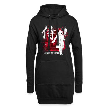 Samurai Krieger Geschenk - Hoodie-Kleid - Schwarz - Vorne