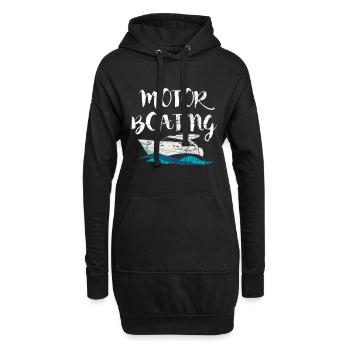 Schiff Boot Segeln Bootsmann Marine - Hoodie-Kleid - Schwarz - Vorne