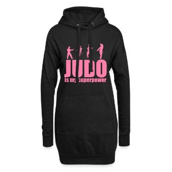 Judoka Kampfkunst Kampfsport Judo Judo Damen - Hoodie-Kleid - Schwarz - Vorne