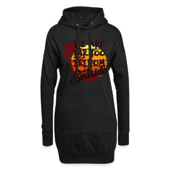 Nous sommes trop rarement au bord de la mer - Sweat-shirt à capuche long Femme - noir - Devant