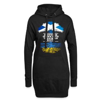 Scottish Grown With Ukrainian Roots - Hoodie Dress - black - Front