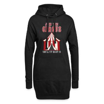Zirkus Clown - Hoodie-Kleid - Schwarz - Vorne
