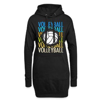 Volley-ball - Sweat-shirt à capuche long Femme - noir - Devant