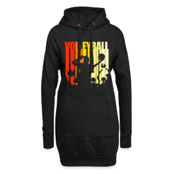 Volleyball Team Set Volley Beach Volleyballer Ball - Hoodie-Kleid - Schwarz - Vorne