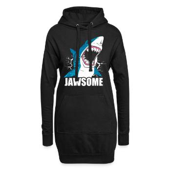 Hai Haifisch - Hoodie-Kleid - Schwarz - Vorne