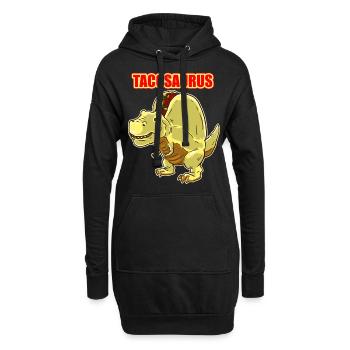 Tacosaurus TShirt Geschenk lustiger Dinosaurier-Taco fünf d - Hoodie-Kleid - Schwarz - Vorne