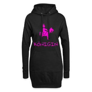 Junggesellenabschied Königin Reiter Pferd Geschenk - Hoodie-Kleid - Schwarz - Vorne