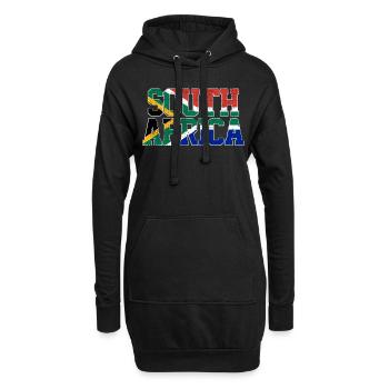 Afrique du Sud - Sweat-shirt à capuche long Femme - noir - Devant
