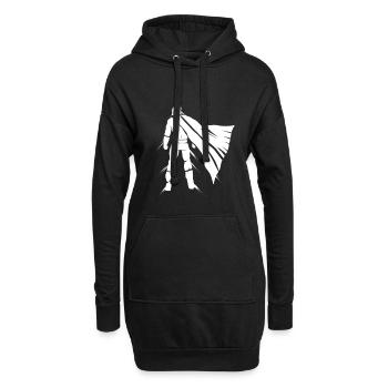 Super-héros - Sweat-shirt à capuche long Femme - noir - Devant