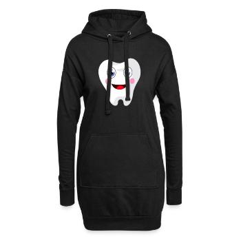 Cute Baby Tooth - Milchzahn Zahnarzt - Hoodie-Kleid - Schwarz - Vorne