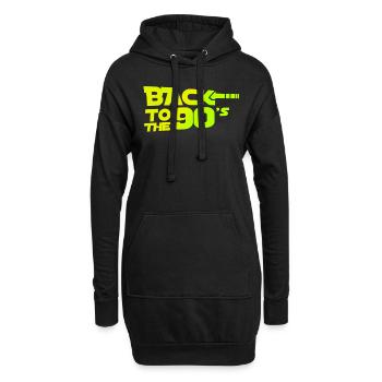 Back To The 90s - Hoodie-Kleid - Schwarz - Vorne