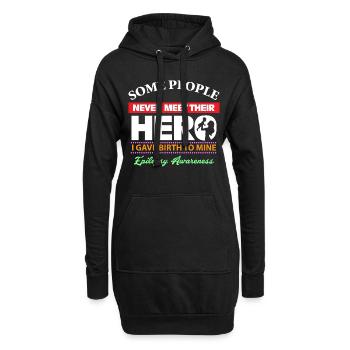 Epilepsie Bewusstsein - ich liebe mein Kind - Hoodie-Kleid - Schwarz - Vorne