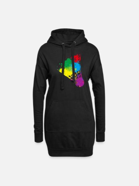 Badminton - Hoodie-Kleid - Schwarz