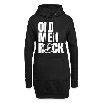 Old Men Rock Geschenk Rocker - Hoodie-Kleid - Schwarz - Vorne