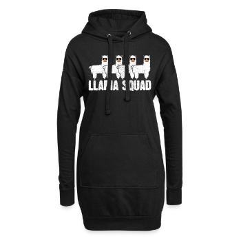 Lama - Hoodie-Kleid - Schwarz - Vorne