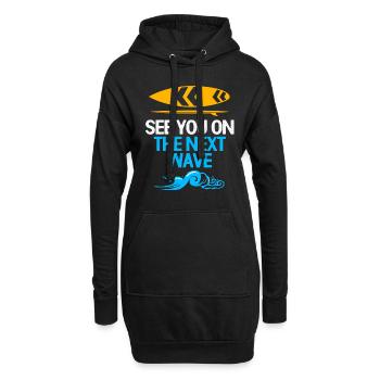 Kiteboard Kite kite-kite-cadeau kite-surf - Sweat-shirt à capuche long Femme - noir - Devant