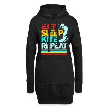 Kiteboard Kite kite-kite-cadeau kite-surf - Sweat-shirt à capuche long Femme - noir - Devant