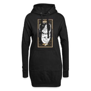 Glas Archäologie Entdeckung Geschenk - Hoodie-Kleid - Schwarz - Vorne