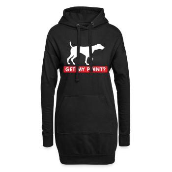 Allemand Cheveux courts Pointer propriétaire de chien cadeau - Sweat-shirt à capuche long Femme - noir - Devant