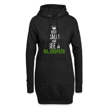 Heilpraktiker Naturheilkunde - Hoodie-Kleid - Schwarz - Vorne