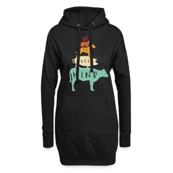 VEGAN be kind to every kind vintage retro - Hoodie-Kleid - Schwarz - Vorne
