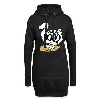 Dodo cadeau oiseau origine primitive fossil archéologie Geek - Sweat-shirt à capuche long Femme - noir - Devant