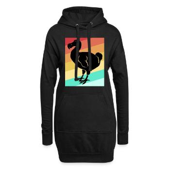 Dodo cadeau oiseau origine primitive fossil archéologie Geek - Sweat-shirt à capuche long Femme - noir - Devant