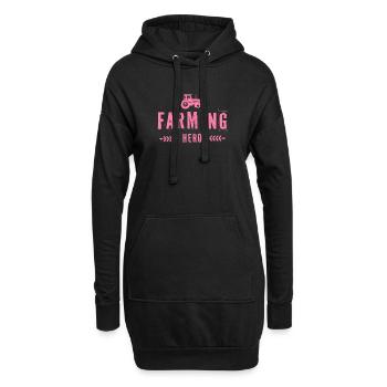 Bäuerin Mama - Hoodie-Kleid - Schwarz - Vorne
