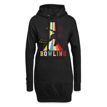 Bowling - Hoodie-Kleid - Schwarz - Vorne