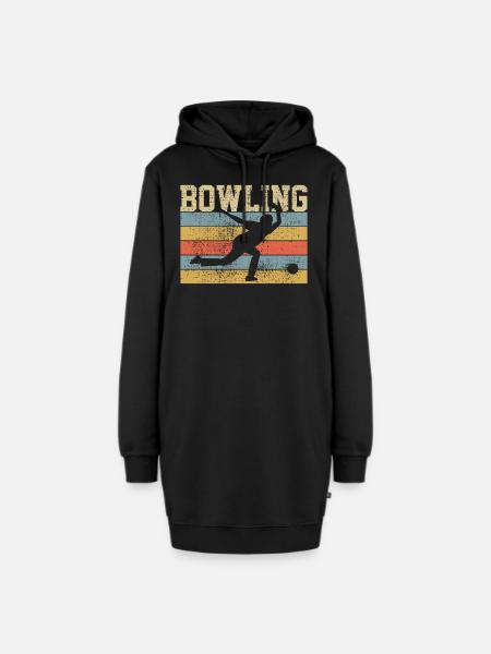 Bowling Bowling Bowling - Hoodie Dress - black