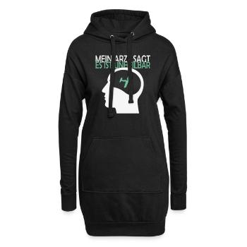 Unheilbar modellflug modellflieger pilot - Hoodie-Kleid - Schwarz - Vorne