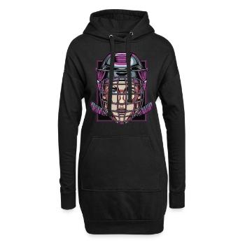 Hockey Eishockeyspieler Eishockey Maske Eissport - Hoodie-Kleid - Schwarz - Vorne