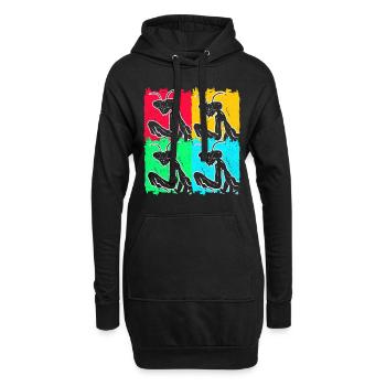 Gottesanbeterin - Hoodie-Kleid - Schwarz - Vorne