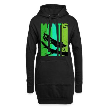 Gottesanbeterin - Hoodie-Kleid - Schwarz - Vorne