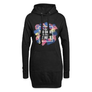 Voyage à la maison - Sweat-shirt à capuche long Femme - noir - Devant