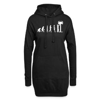 Evolution Auto Schrauber Automechaniker Geschenk - Hoodie-Kleid - Schwarz - Vorne
